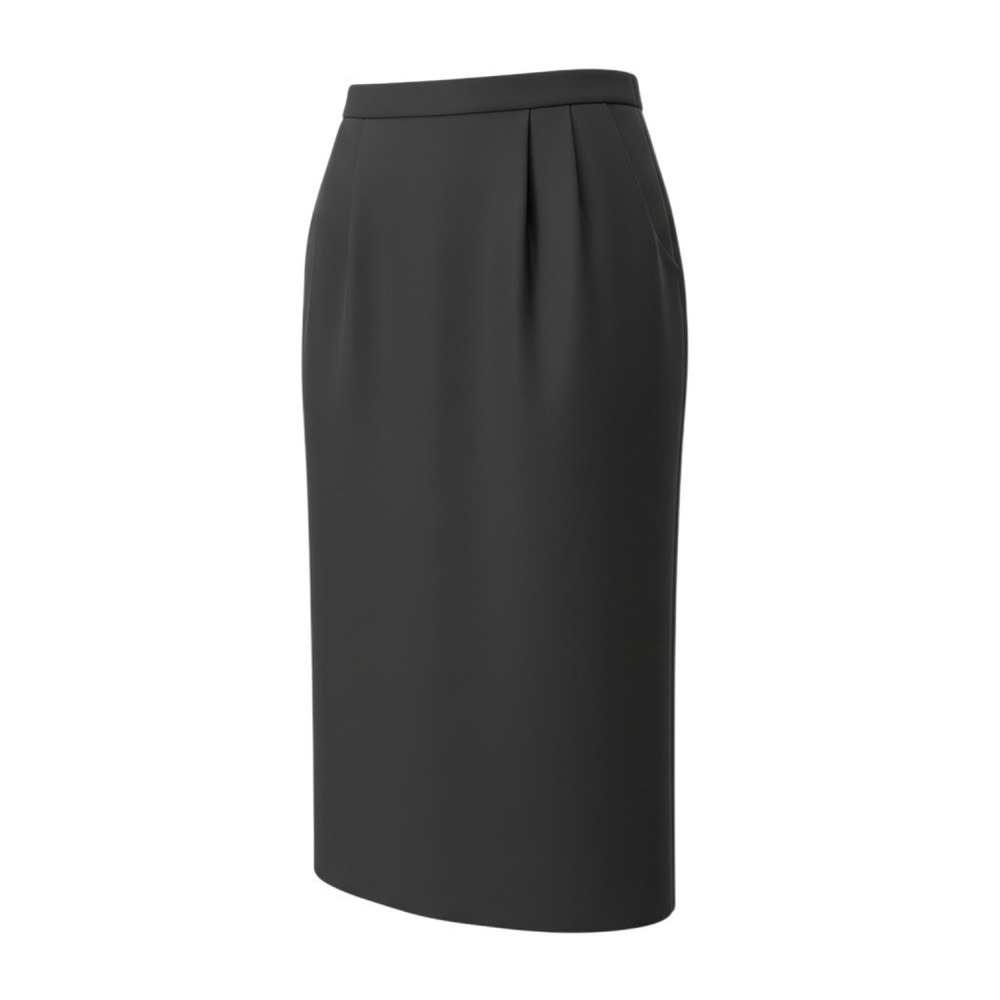 Vintage Kasper Anne Klein 100% Wool Black Pencil Skirt 14 Fits 12 Officecore